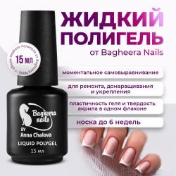 Жидкий полигель Bagheera Nails PG-04, 15 мл